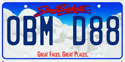 SD license plate 0BMD88