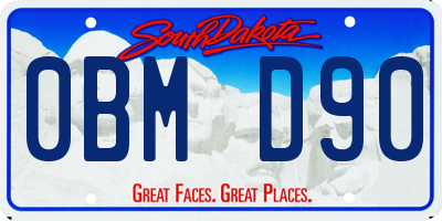 SD license plate 0BMD90