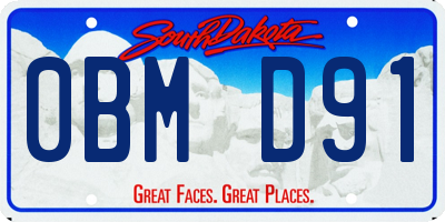 SD license plate 0BMD91