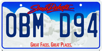 SD license plate 0BMD94
