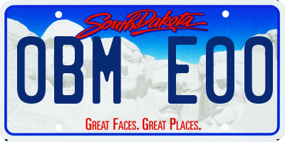 SD license plate 0BME00