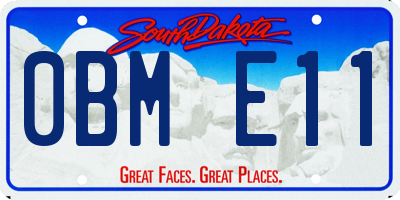 SD license plate 0BME11