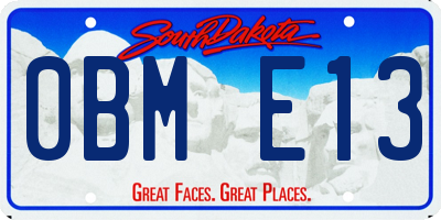 SD license plate 0BME13