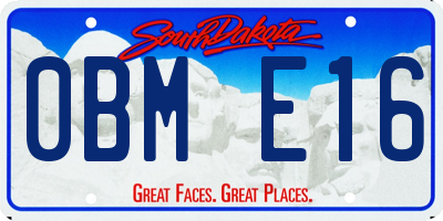 SD license plate 0BME16