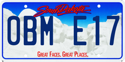 SD license plate 0BME17