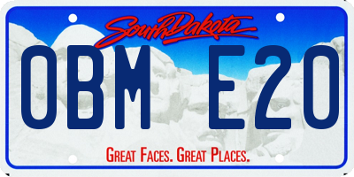 SD license plate 0BME20