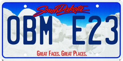 SD license plate 0BME23