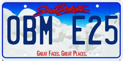 SD license plate 0BME25