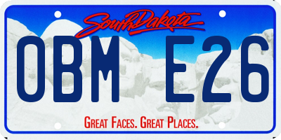 SD license plate 0BME26