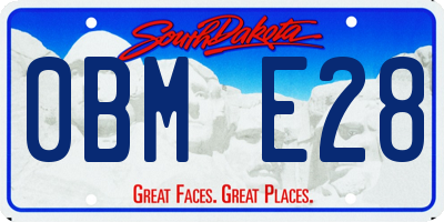 SD license plate 0BME28