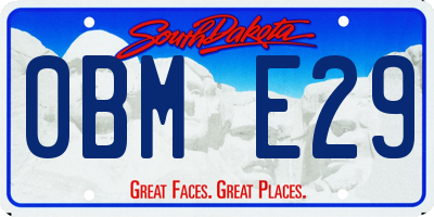 SD license plate 0BME29
