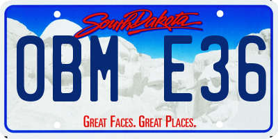 SD license plate 0BME36