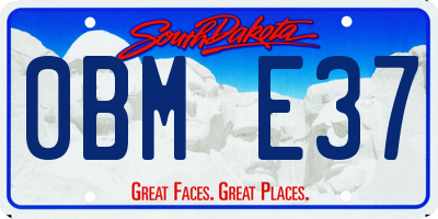 SD license plate 0BME37