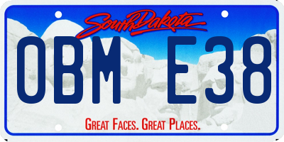SD license plate 0BME38