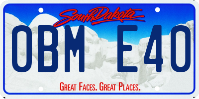SD license plate 0BME40