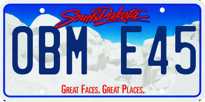 SD license plate 0BME45
