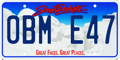 SD license plate 0BME47