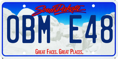 SD license plate 0BME48