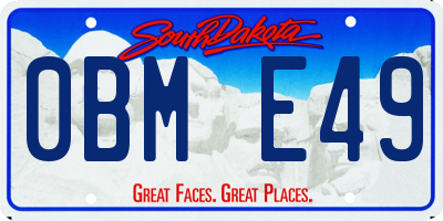 SD license plate 0BME49