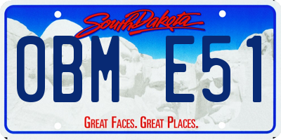 SD license plate 0BME51