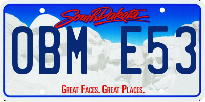 SD license plate 0BME53
