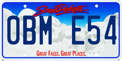 SD license plate 0BME54