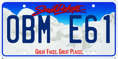 SD license plate 0BME61