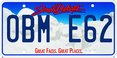 SD license plate 0BME62