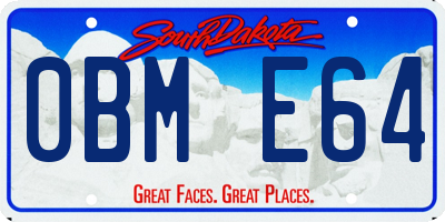 SD license plate 0BME64