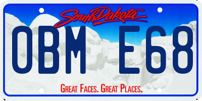 SD license plate 0BME68