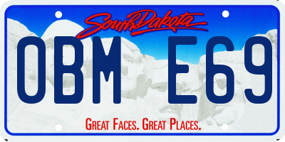 SD license plate 0BME69