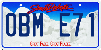 SD license plate 0BME71