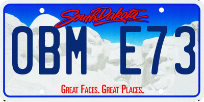 SD license plate 0BME73