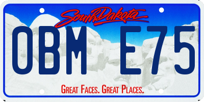 SD license plate 0BME75