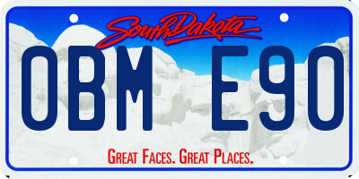 SD license plate 0BME90