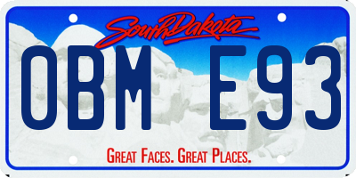 SD license plate 0BME93