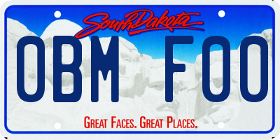 SD license plate 0BMF00