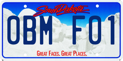 SD license plate 0BMF01