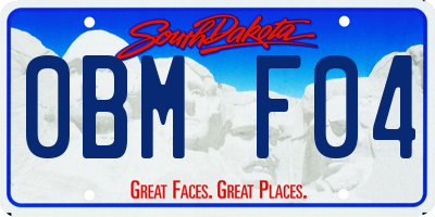 SD license plate 0BMF04