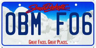 SD license plate 0BMF06