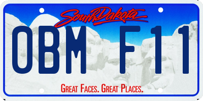 SD license plate 0BMF11