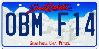 SD license plate 0BMF14