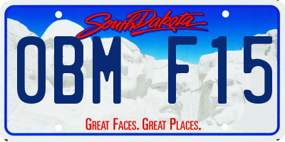 SD license plate 0BMF15