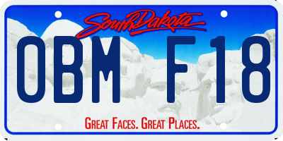 SD license plate 0BMF18