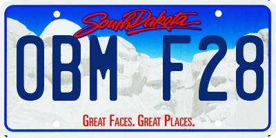 SD license plate 0BMF28