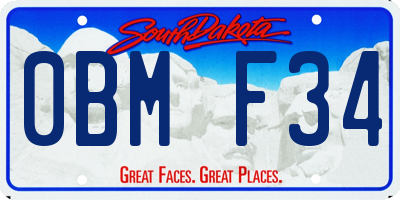 SD license plate 0BMF34