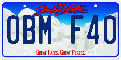 SD license plate 0BMF40