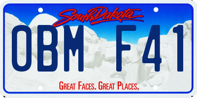 SD license plate 0BMF41