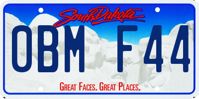 SD license plate 0BMF44