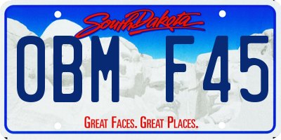SD license plate 0BMF45